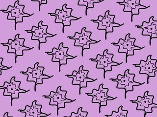 Seamless pattern in black and purple color for fashion motif,ceramic motif,packaging or other 