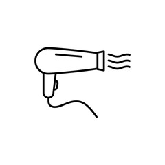 Hair Dryer Icon, vector Salon Electrical Blow Dryer Icon on white background..eps