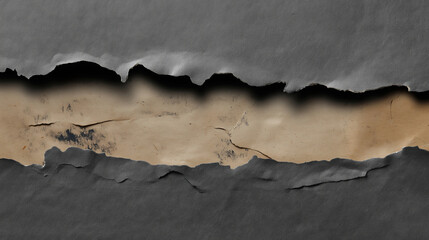 Torn paper revealing a hidden layer beneath the surface in a creative design
