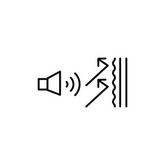 Soundproof icon. Voice reflection icon, vector Soundproof reflect illustration for web and app..eps