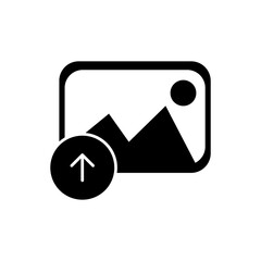Upload photo icon vector logo, simple illustration for web and app..eps