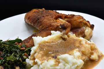 perfectly cooked, golden-brown turkey wing seasoned to perfection