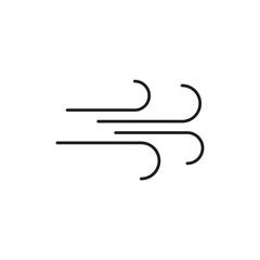 Clean Air Icon vector logo, simple linear illustration for web and app..eps