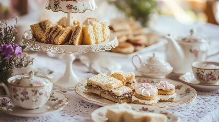 Elegant tea party spread