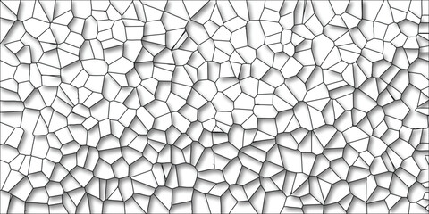 Obraz premium Abstract cell structure illustration with geometric polygonal shapes and shadow effects on a white background.