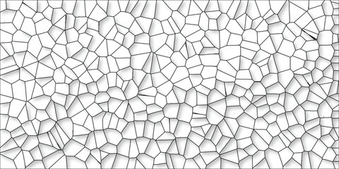 Obraz premium Abstract geometric cellular pattern with organic shapes on white background for graphic design and backgrounds