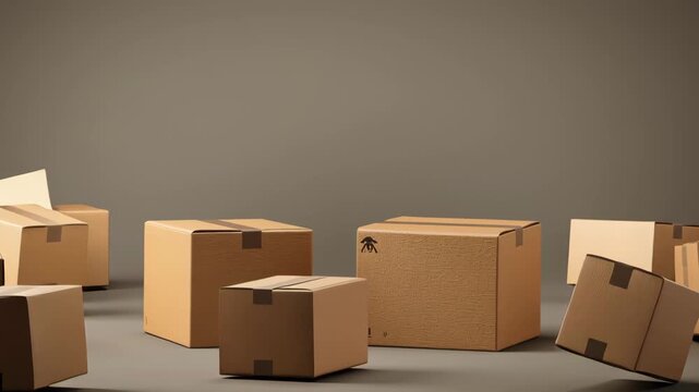 Dynamic Motion of Cardboard Boxes in Efficient Packaging and Shipping Delivery Solutions