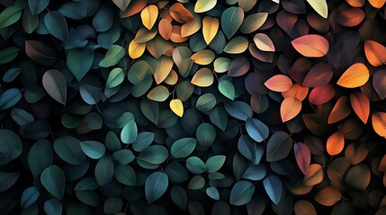 Autumn Leaves Gradient Background.