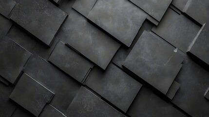 Dark Grey Geometric Block Texture.
