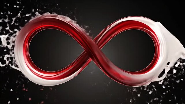 Infinity symbol, eternal, endless, infinity sign. 4k video