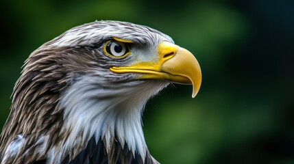 Obraz premium Close-up of an eagle's head and neck