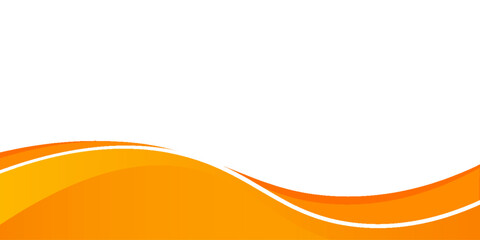 Orange and white business wave banner background. background of overlapping waves. eps 10