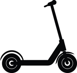 Clean concept electric scooter silhouette for modern transportation designs