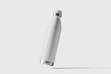 White Water Bottle Mockup Isolated