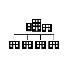 Company Subsidiary icon, vector Branch, franchise, office illustration for web and app..eps