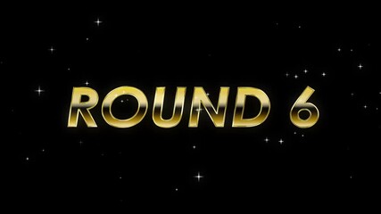 Round 1,2,3,4,5,6,7,8,9,10 animated text writing entry and exit of boxing fight matches, sports fighters, gold themes and other sports with Round 4k chrome - Powered by Adobe