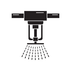 fire sprinkler icon Flat vector, simple illustration for web and app..eps