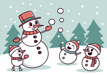 Snowman Family Snowball Juggle