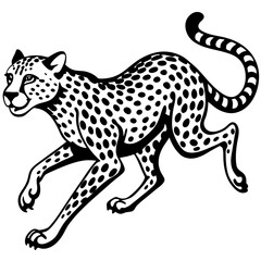 Fototapeta premium cheetah vinyl ready vector illustration