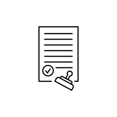 Permit icon vector logo, vector simple illustration for web and app..eps