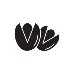 Fototapeta premium pistachio icon vector logo, simple black trendy style illustration for web and app..eps