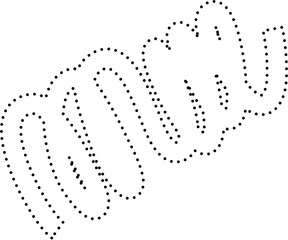 Spiral and swirl dotted line. Design decoration