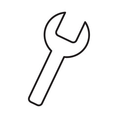 Wrench icon Isolated flat vector, linear illustration for web and app..eps