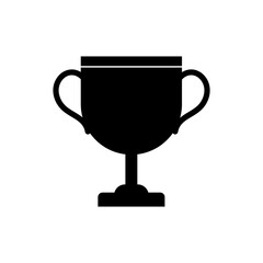 Achievement Trophy Icon, vector flat black simple illustration for web and app..eps