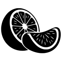 Silhouette of an orange slice