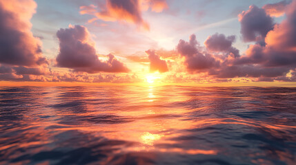 sunset on the beach, sea, sky, landscape, water, nature, coast, clouds, tropical, island, holiday