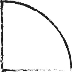 Geometric brush drawn shapes