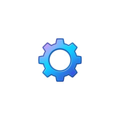 Fototapeta premium Gradient Gear Icon – Symbol of System Settings, Configuration & Technical Precision