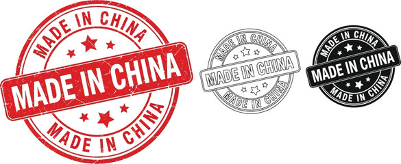 Fototapeta premium Made in china stamp made in china made in china stamp made in china quality made in china product stamp