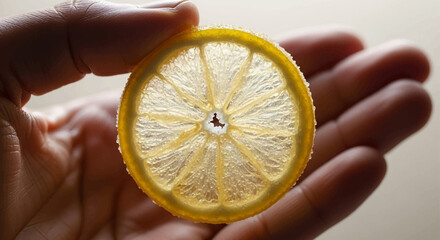 Yellow lemons held in hands symbolize fresh, healthy, and organic citrus fruit, perfect for juice or tea
