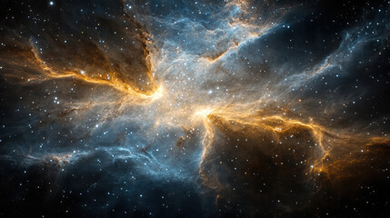 Obraz premium Vibrant cosmic clouds swirl stunning display of interstellar beauty, showcasing bright stars