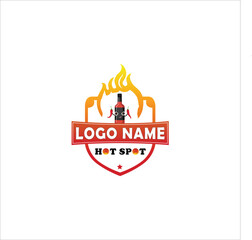 Hot Spot logo design template