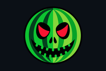 Fototapeta premium Glowing pumpkins at spooky summer picnic art