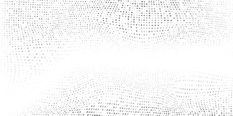 Illustration mesh dotted halftone gradient texture. Vanishing polka abstract illustration