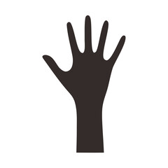 silhouette raising hands