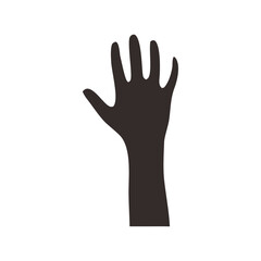 silhouette raising hands