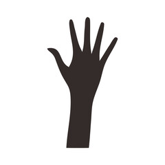 silhouette raising hands