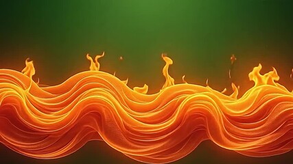 burst orangeness flaming pattern falls softly ended angstrom seamless park background, the flicker flame contingent cast gently indium piled waves.