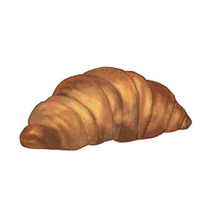croissant on white background for decorative in your media.