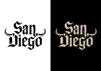 Vintage San Diego Typography Design. Urban-style 