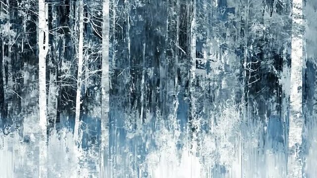 Abstract winter forest