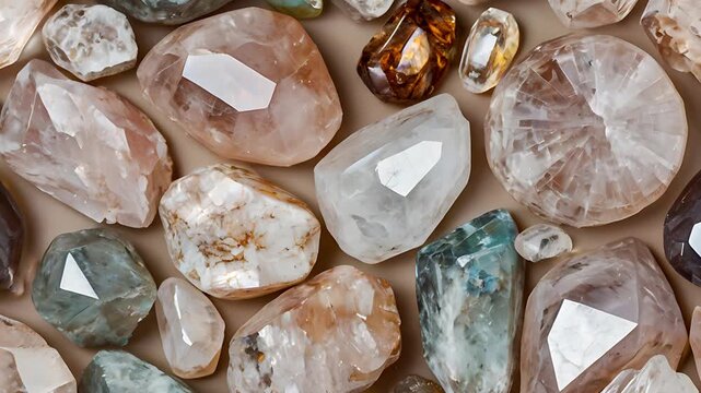 raw mineral stone on white background