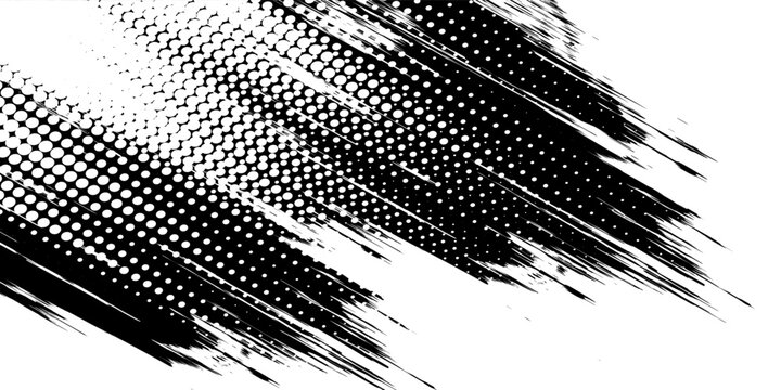 Dots halftone white and dark blue vector line color pattern gradient grunge texture background. grunge brush strokes ink paint isolated on white background. modern