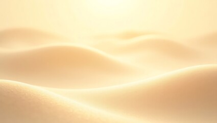 Soft sand dunes create flowing patterns in a desert landscape