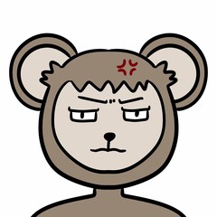 illustration of cartoon monkey face
