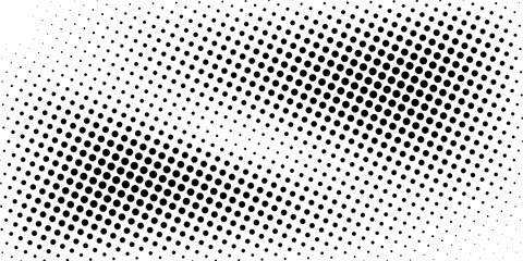 Halftone gradient. Dotted gradient, smooth dots spraying and halftones dot background seamless horizontal geometric pattern vector template set.